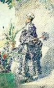 Carl Larsson flickan med dammvippan oil painting on canvas